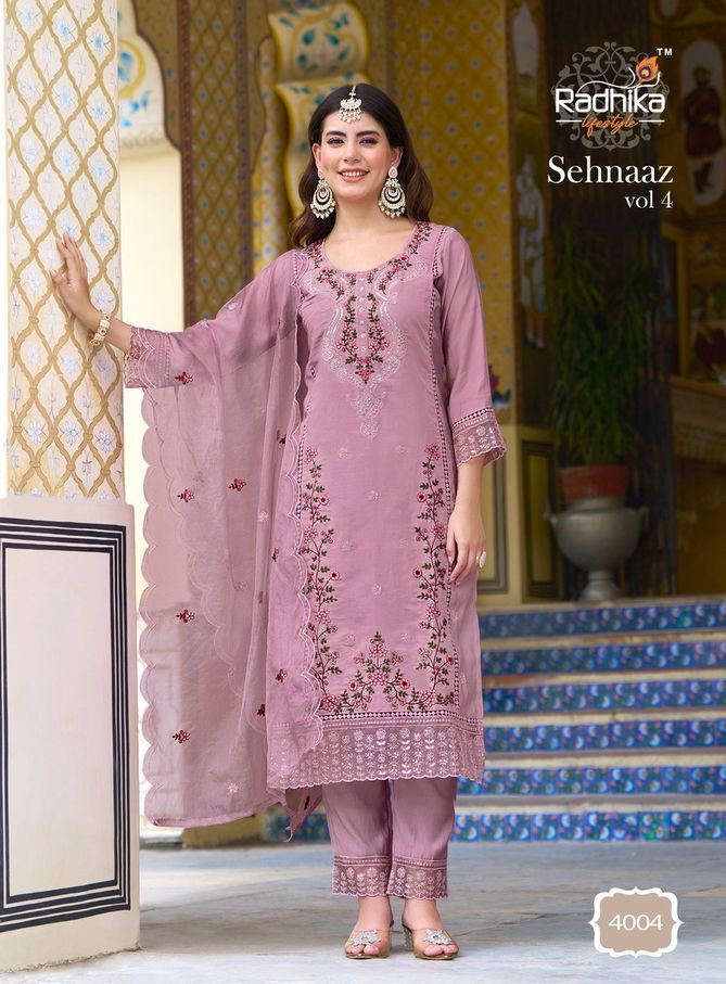 Sehnaaz Vol 4 By Radhika Roman Silk Designer Readymade Suits Wholesale Shop In Surat
